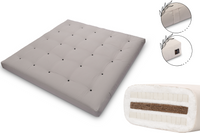 Materac 200x200 z kokosem i 2x lateks - Futon Comfort Relax - Szary