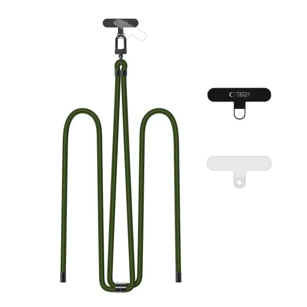Smycz Tech-Protect C7S Rope Crossbody Strap - oliwkowe zdjęcie 1