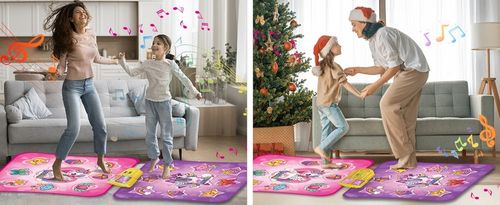 MATA DO TAŃCZENIA MUZYCZNA DLA DZIECI INTERAKTYWNA LED BLUETOOTH 9 × POZIOM na Arena.pl