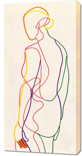 Obraz 50x100cm Tęczowy Zarys zdjęcie 1