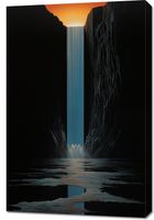 Obraz 60x90cm Wodospad Światła