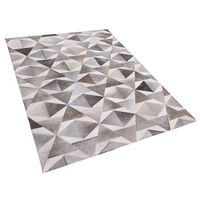 Dywan skórzany 160 x 230 cm szary ALAKA