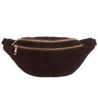 VERA PELLE nerka zamszowa saszetka biodrówka V660 c.brązowa