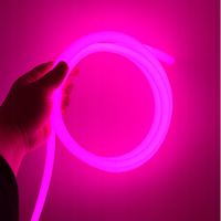 Neon Led Flex 360 Różowy LED Okrągły Cięty co 10cm Zewnętrzny 230V