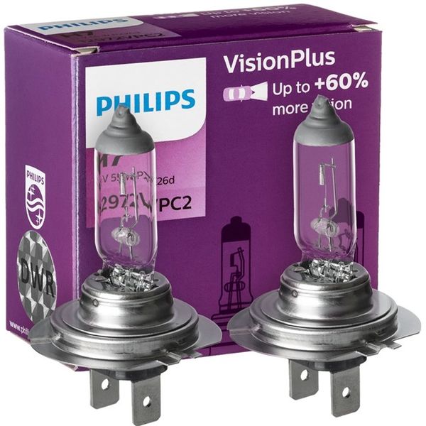 Żarówki H7 PHILIPS VisionPlus +60% 12V 55W zdjęcie 3