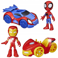 MARVEL SPIDEY I SUPER-KUMPLE ZESTAW FIGURKA IRON MAN I SPIDEY Z POJAZDEM