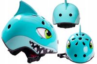 KASK ROWEROWY DZIECIĘCY REKIN NIEBIESKI S/M