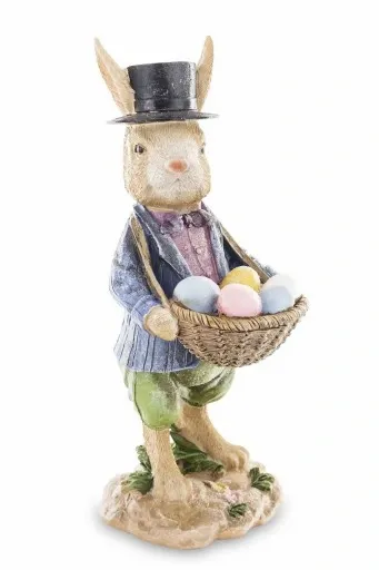 FIGURKA - WIELKANOCNY ZAJĄC KRÓLIK Z PISANKAMI III zdjęcie 11