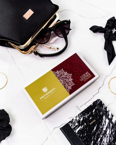 PETERSON portfel damski skórzany elegancki lakierowany P213 czarny na Arena.pl