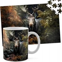 ZESTAW KUBEK + PUZZLE 110EL - ZWIERZĘTA ŁOŚ