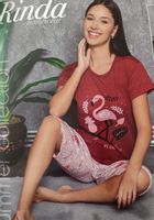 Wygodna piżama damska z krótkim rękawem M