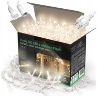SOPLE LED 500 LAMPKI CIEPŁE WISZĄCE 24M ZEWNĘTRZNE WEWNĘTRZNE EFEKT FLASH