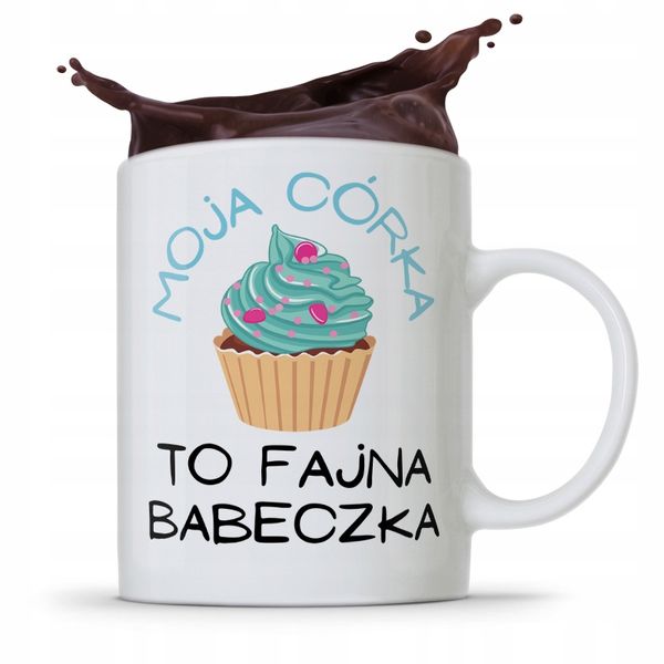 Kubek Prezent Dla Córki Dziecka Fajna Babeczka Z Nadrukiem Ze Zdjęciem zdjęcie 1