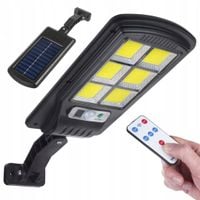LAMPA SOLARNA LED Z CZUJNIKIEM RUCHU ZMIERZCHU ULICZNA OGRODOWA + PILOT