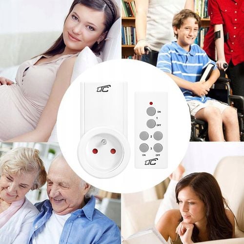 GNIAZDKO SIECIOWE ZDALNIE STEROWANE 2 PILOTY W ZESTAWIE DUŻY ZASIĘG 30M na Arena.pl