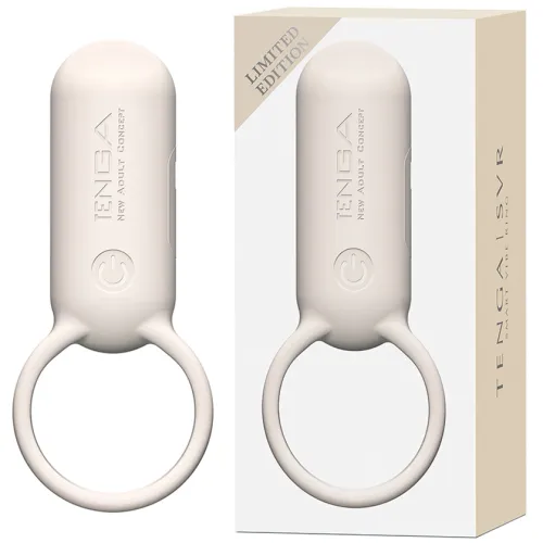 tenga svr smart vibe ring sand beige - silikonowy pierścień wibrujący usb na Arena.pl