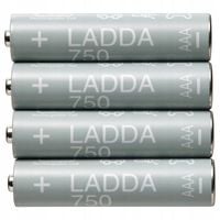 Akumulatorki IKEA LADDA 750mAh AAA 4 sztuki