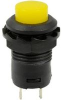 Przycisk chwilowy SPST NO żółty 12mm