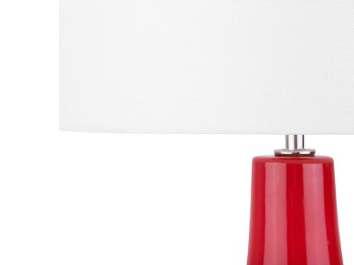 Lampa stołowa ceramiczna czerwona TRIVERSA na Arena.pl