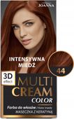 JOANNA MULTI CREAM COLOR FARBA DO WŁOSÓW NR 44 INTENSYWNA MIEDŹ 1 SZT