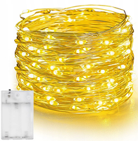 Lampki Dekoracyjne Ozdobne LED Na Druciku Diody Ciepłe Światło Na Baterie