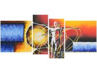 120CM 55 OBRAZ 4 ELEM TAŃCZĄCE POSTACIE ŚCIENNY