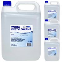 WODA DESTYLOWANA DEMINERALIZOWANA 20L 4x5L do żelazka autoklawu akumulatora