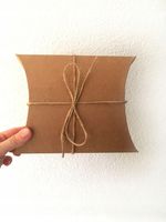10 szt Pudełka papierowe pillow poduszki KRAFT pudełko na prezenty 16x18cm