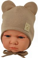 CZAPKA NIEMOWLĘCA WIĄZANA PRZEJŚCIOWA WIOSNA / JESIEŃ 38-40 COFFEE