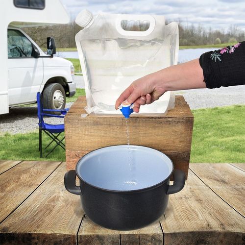 Zbiornik na Wodę Pojemnik Baniak na Wodę Składany z Kranem Kranikiem 4,8L na Arena.pl