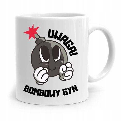 Kubek Prezent Dla Syna Uwaga Wybuchowy Synek Z Nadrukiem Ze Zdjęciem na Arena.pl