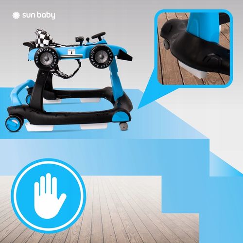 Interaktywny Chodzik jeździk pchacz Wyścigówka Formuła 1 3w1 niebieski na Arena.pl