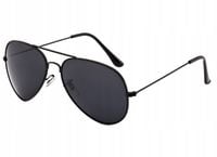 CZARNE Aviator Pilotki Męskie Damskie Słoneczne