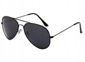 CZARNE Aviator Pilotki Męskie Damskie Słoneczne