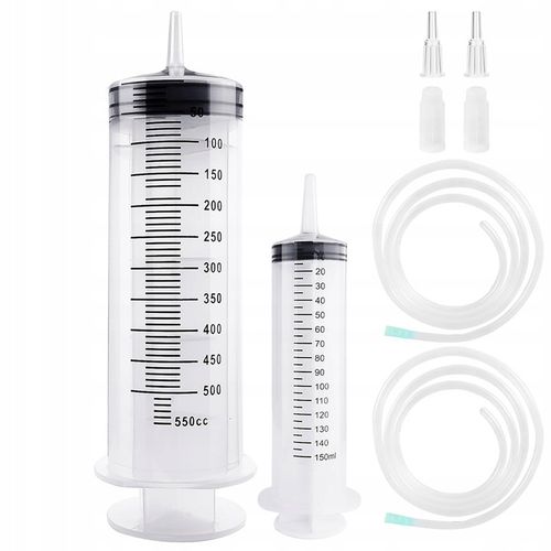 STRZYKAWKA 500ML, STRZYKAWKA Z WĘŻEM, DO LABORATORIÓW NAUKOWYCH, BEZ IGŁY na Arena.pl