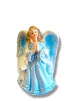 Aniołek Niebieski 23 Cm Figura Polyresin Brokat 520 G