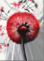 60CM 50CM OBRAZ ŚCIENNY DMUCHAWCE CZERWIENI DRUK PŁÓTNO