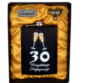 Piersiówka + Lejek na 30 Urodziny na Prezent w Opakowaniu Prezentowym