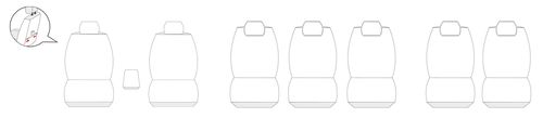 Pokrowce na fotele szyte na miarę do Opel Zafira C / Tourer 7-os. 2011- na Arena.pl