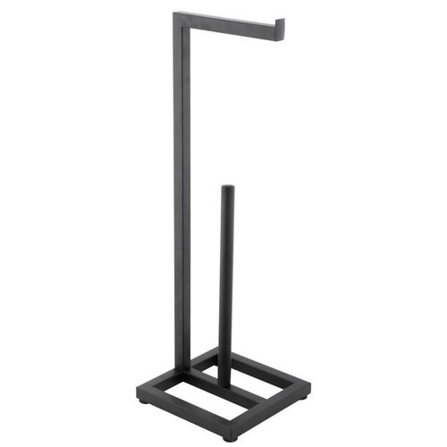 Zestaw łazienkowy stojak z uchwytem  na papier kosz na śmieci 3L czarny mat na Arena.pl