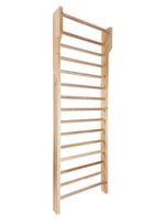 Drabinka gimnastyczna drewniana z drążkiem UNDERFIT 215 x 70 cm