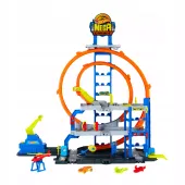 HOT WHEELS CITY ZESTAW MEGA GARAŻ PARKING Gigapętla + autko, helikopter