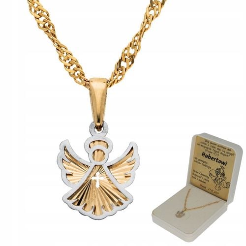 Złoty aniołek 333 łańcuszek gratis grawer Chrzest na Arena.pl