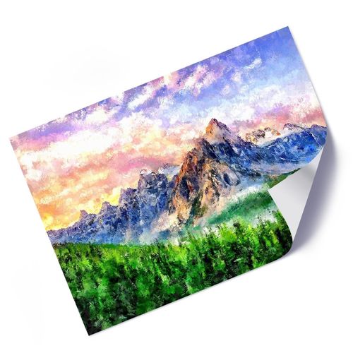 Plakat, Wschód słońca w górach 60x40 na Arena.pl