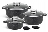 Garnki 6 ele GARNEK Ceramiczne granit INDUKCJA GAZ