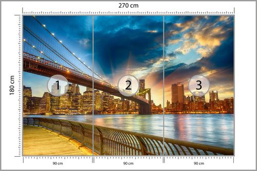 Emaga Fototapeta Widok Na Nowy Jork Vinyl Strukturalny 270x180 na Arena.pl