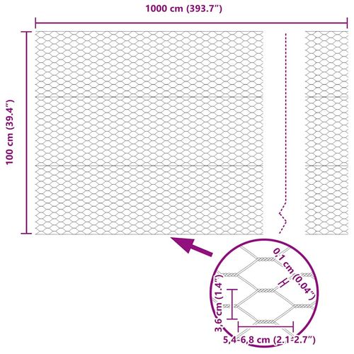Ogrodzenie sześciokątne Zielony 1 x 10 m Stal na Arena.pl