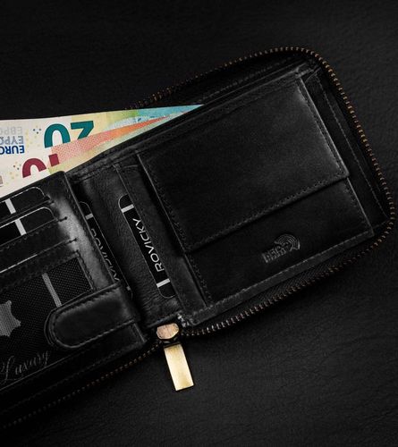 duży, skórzany portfel męski na suwak - always wild na Arena.pl