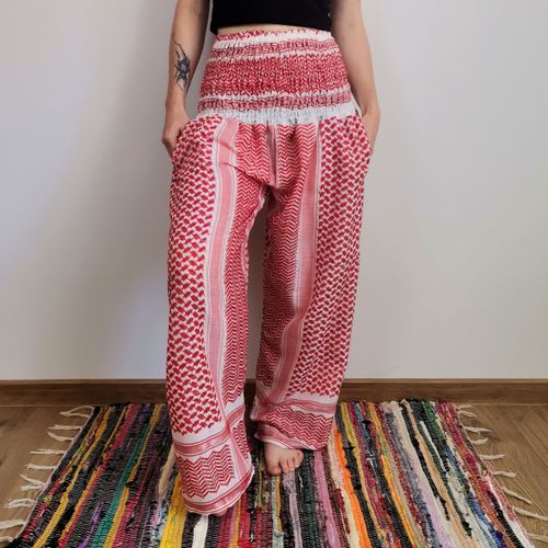 Spodnie Kuloty - Arafaty - Czerwone | Indie na Arena.pl