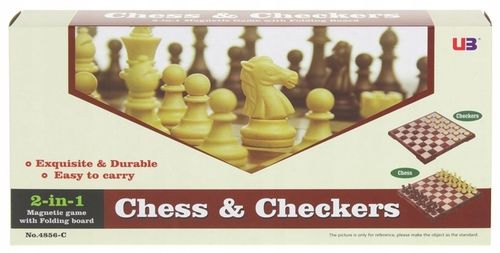 Szachy Warcaby Magnetyczne Klasyczne Duże na Magnes Gra 2w1 31x31 cm na Arena.pl